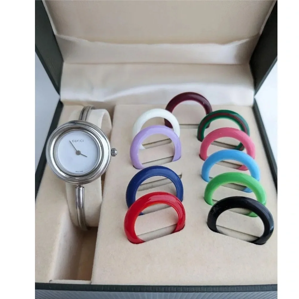 Stunning Silver Gucci Italian Luxury Bracelet Watch